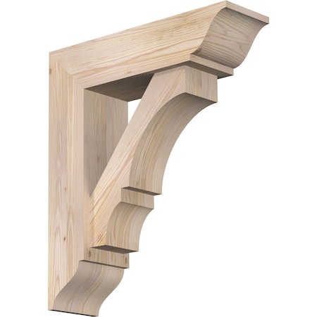 Ekena Millwork Balboa Traditional Smooth Bracket w/ Offset Brace, Douglas Fir, 7 1/2"W x 26"D x 30"H BKT0806X26X30BOA01SDF